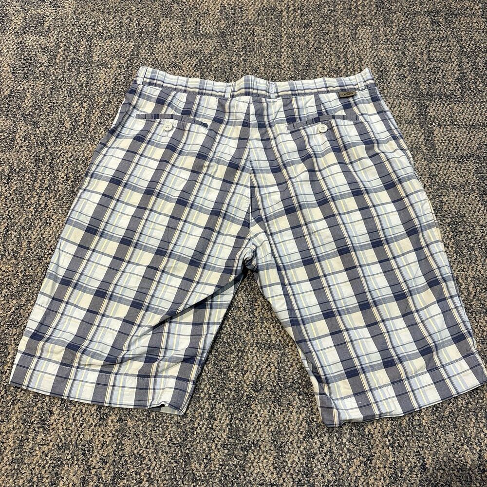 Lacoste Cotton Men's Golf Shorts Planos Blue Navy Size 44 ~34x10 Alligator - Picture 2 of 8